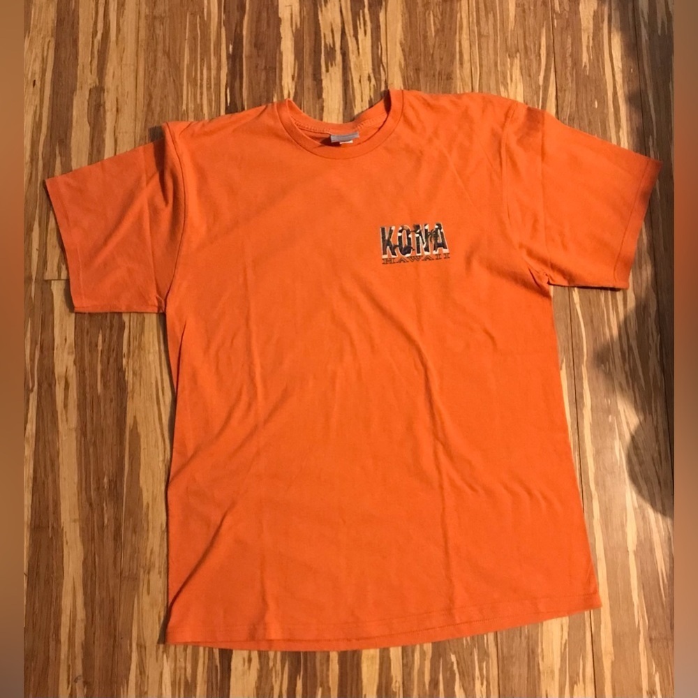 Kona Hawaii T-Shirt Orange Mens Size Large